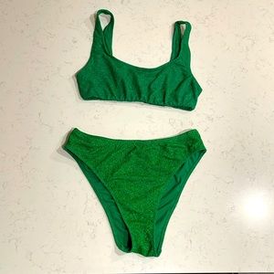 Good American Sparkle Scoop Top-Size 3 and Sparkle Good Waist bottom- Size 4